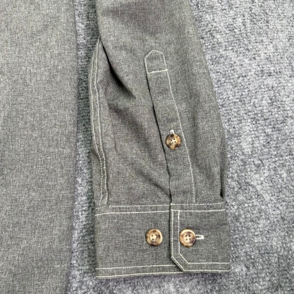 Alaskan Hardgear Duluth Trading Shirt Men XL Grey Bush Pilot Button Down Stretch - Picture 10 of 12